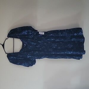 Old Navy blue smocked dress XL NWT